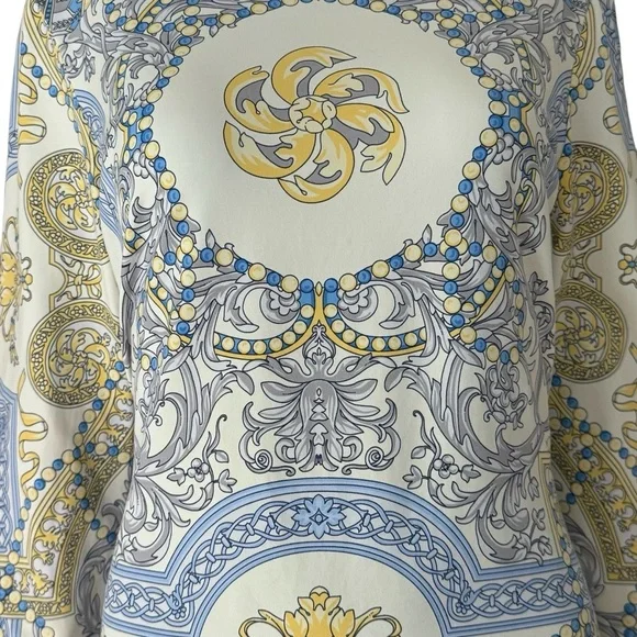 J. MCLAUGHLIN Catalina Cloth Signature Tee Art To Wear Medallion 3/4 Sleeve - Picture 12 of 16